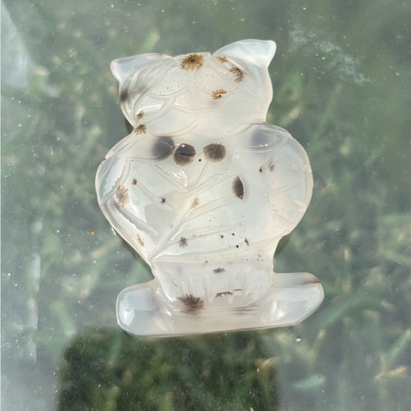 Druzy Agate Owl Carving✨ - Picture 3 of 4